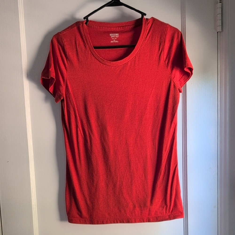 Mossimo Supply Co. Bright Red Short Sleeve Tee